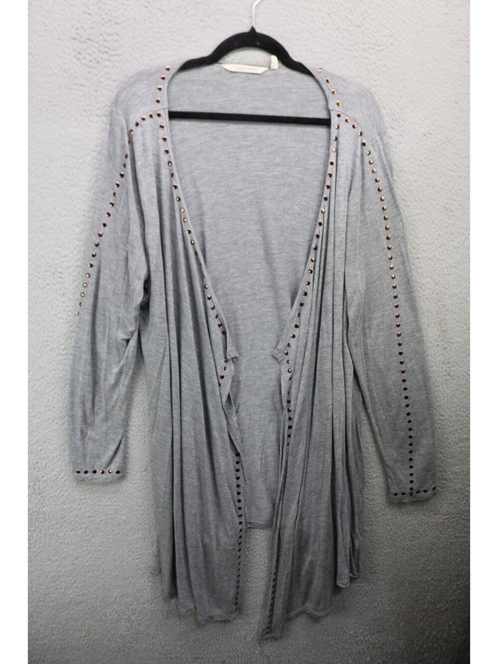 Soft Surroundings Gray Copper Studded Duster/Cardigan-Size Large-Lagenlook